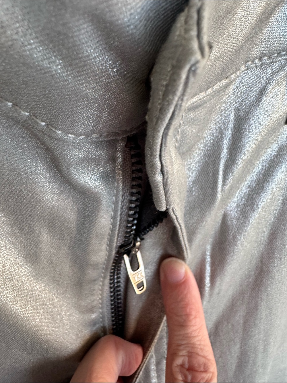 Kut from the Kloth Metallic Silver Label High-Rise Miller Wide Leg Pant - Picture 12 of 16